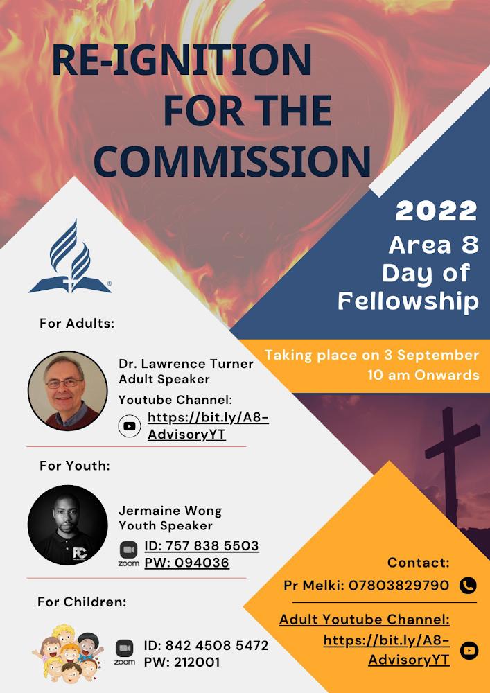 Area 8 Day of Fellowship:Re-Ignition For The Commission